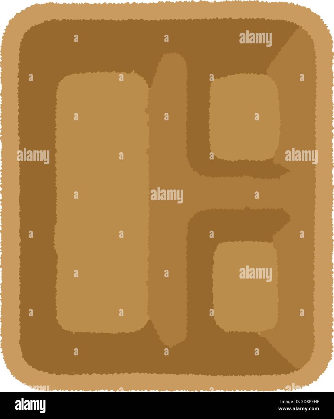 Plastic style cafeteria tray with multiple sections for separating foods. Stock Vector