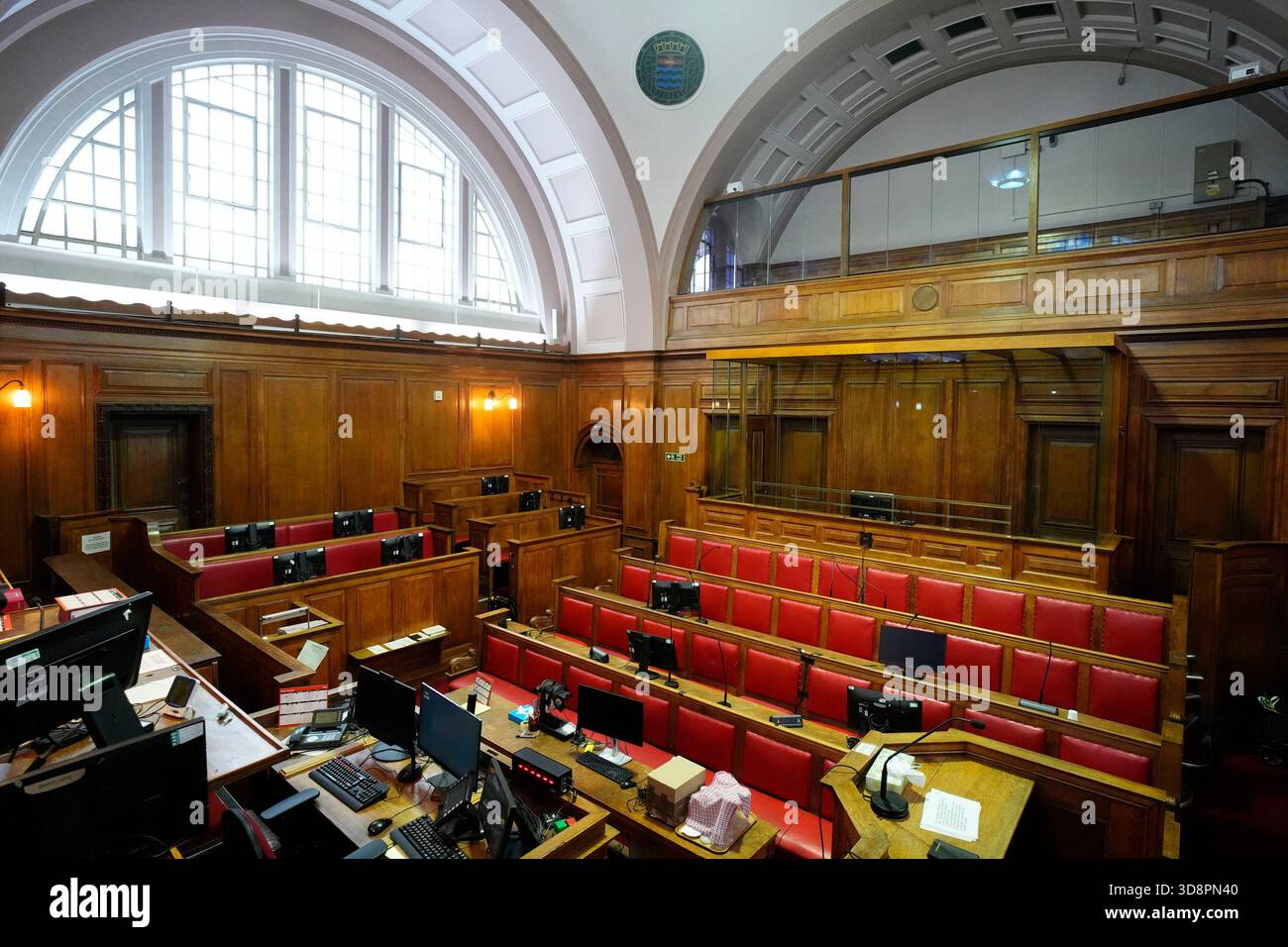 A general view of Court 2 at Inner London Crown Court ahead of an announcement of major reforms to the criminal justice system. Picture date: Monday December 1, 2025. Stock Photo