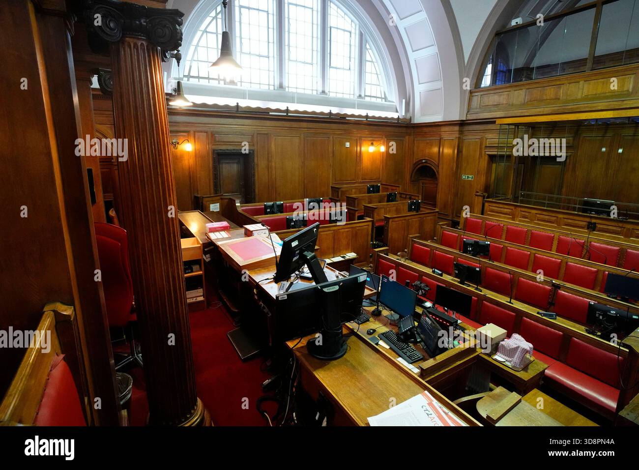 A general view of Court 2 at Inner London Crown Court ahead of an announcement of major reforms to the criminal justice system. Picture date: Monday December 1, 2025. Stock Photo