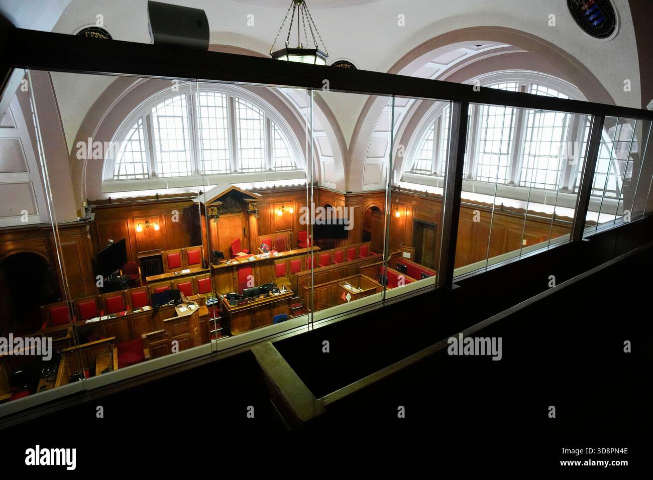 A general view of Court 2 from the public gallery inside Inner London Crown Court ahead of an announcement of major reforms to the criminal justice system. Picture date: Monday December 1, 2025. Stock Photo