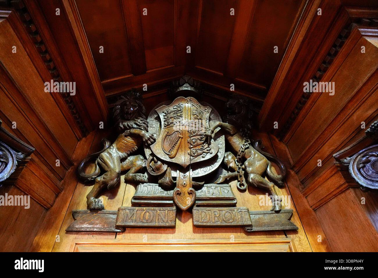 A general view of the coat of arms above the bench inside Court 2 at Inner London Crown Court ahead of an announcement of major reforms to the criminal justice system. Picture date: Monday December 1, 2025. Stock Photo