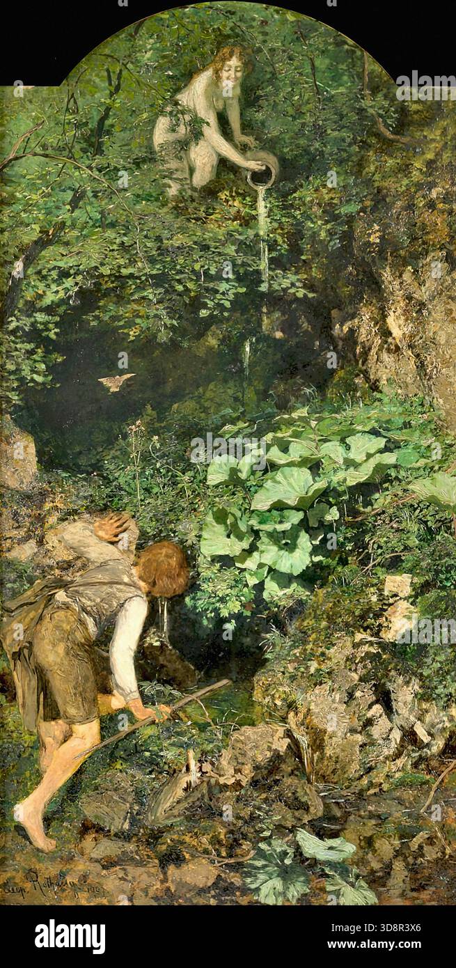Leopold Rothaug - Quellnymphe Stock Photo