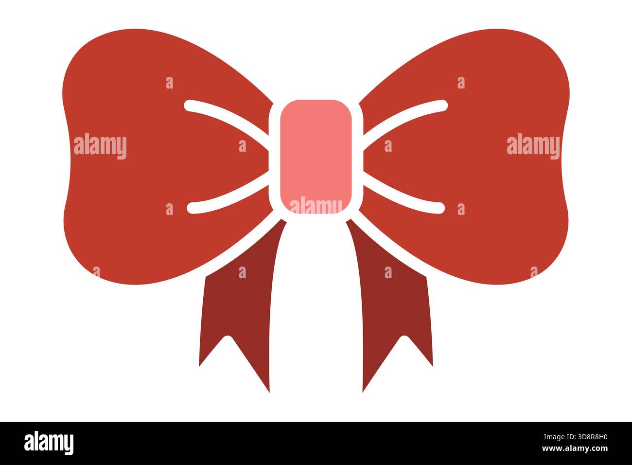 Ribbon icon. solid icon style. icon related to christmas. gift elements vector illustration Stock Vector
