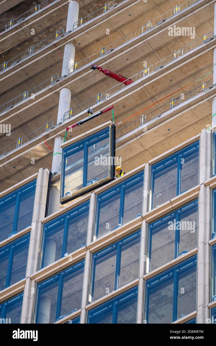 Construction site of The Berlinian office tower, near Alexanderplatz in Berlin, Germany Stock Photo