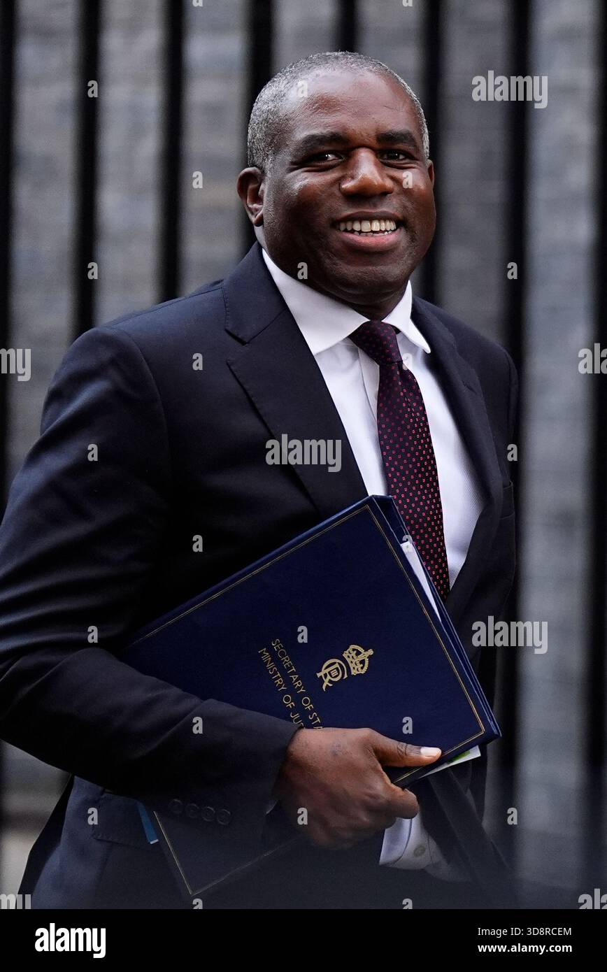 Deputy Prime Minister and Justice Secretary David Lammy leaves ...