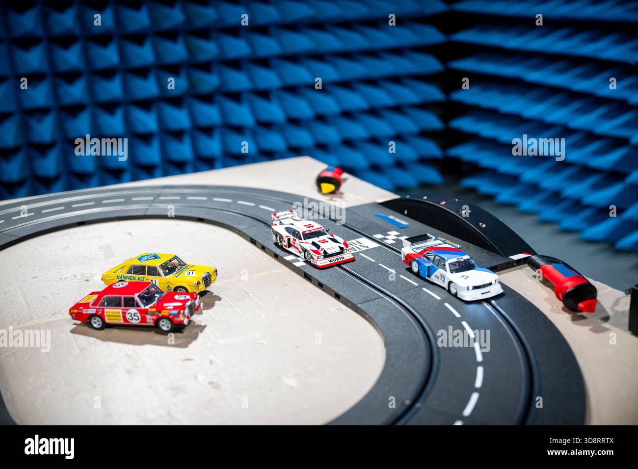 Nuremberg Racing Course 02 December 2025, Bavaria, Nuremberg: A car racing track is tested for ...