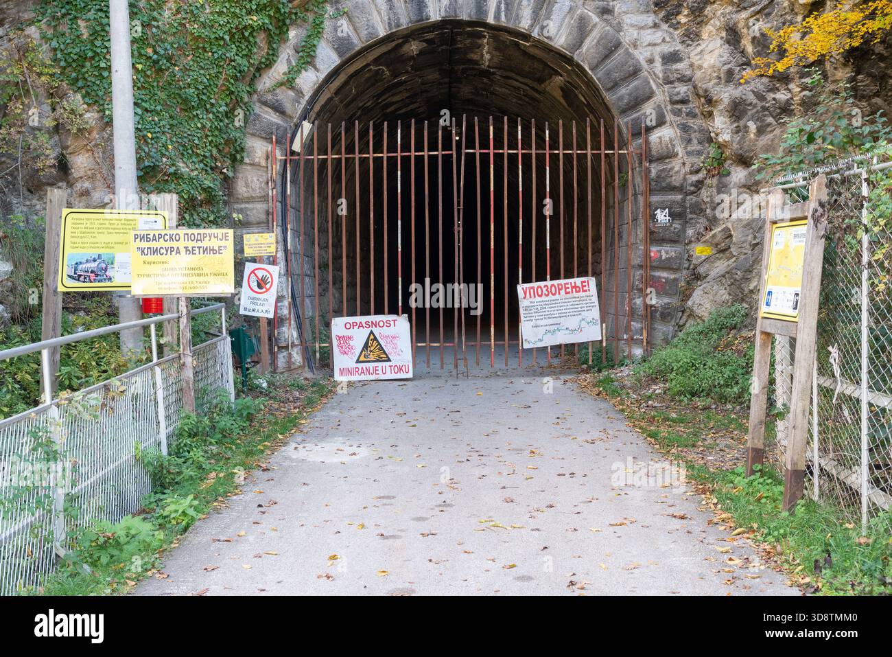 Tmm Signage Signage to inform that the Green pedestrian path in Užice is closed due ...