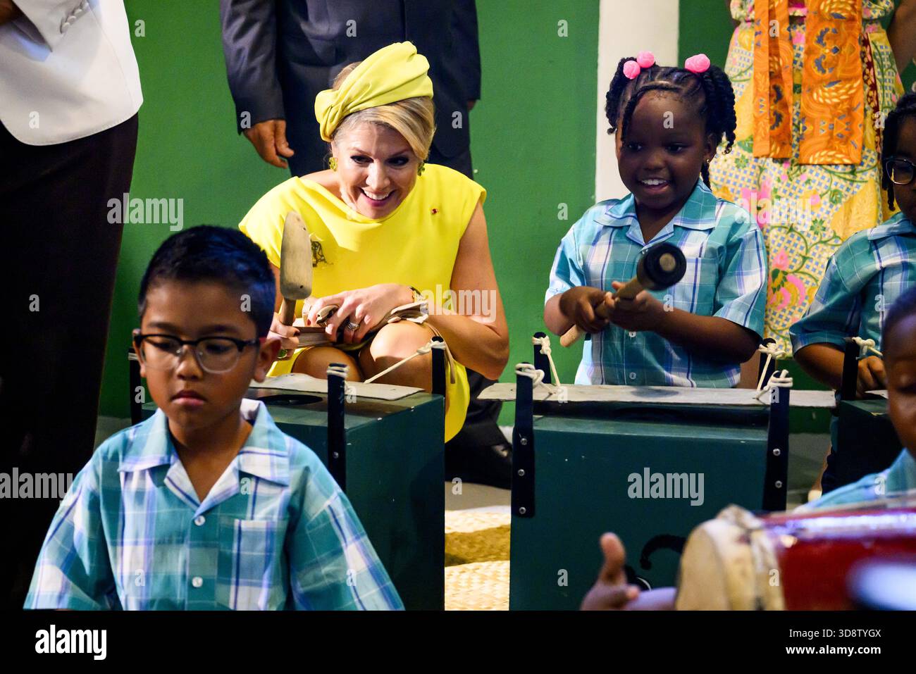 Paramaribo, The Netherlands, 2025-12-02 09:38:29 PARAMARIBO, December 2, 2025, Villa Zapakara. King Willem-Alexander and Queen Máxima are paying a state visit to the Republic of Suriname at the invitation of President Jennifer Geerlings-Simons. King Willem-Alexander and Queen Máxima are visiting Villa Zapakara, a foundation focused on young people and their development through art, culture, and education. PHOTO: NLBeeld/Patrick van Emst  Credit: NL Beeld / Patrick van Emst Stock Photo