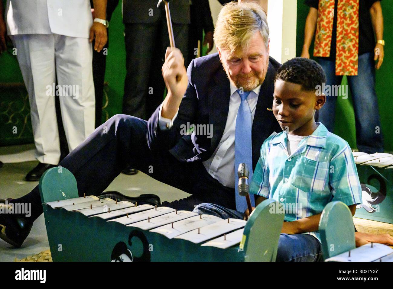 Paramaribo, The Netherlands, 2025-12-02 09:38:46 PARAMARIBO, December 2, 2025, Villa Zapakara. King Willem-Alexander and Queen Máxima are paying a state visit to the Republic of Suriname at the invitation of President Jennifer Geerlings-Simons. King Willem-Alexander and Queen Máxima are visiting Villa Zapakara, a foundation focused on young people and their development through art, culture, and education. PHOTO: NLBeeld/Patrick van Emst  Credit: NL Beeld / Patrick van Emst Stock Photo