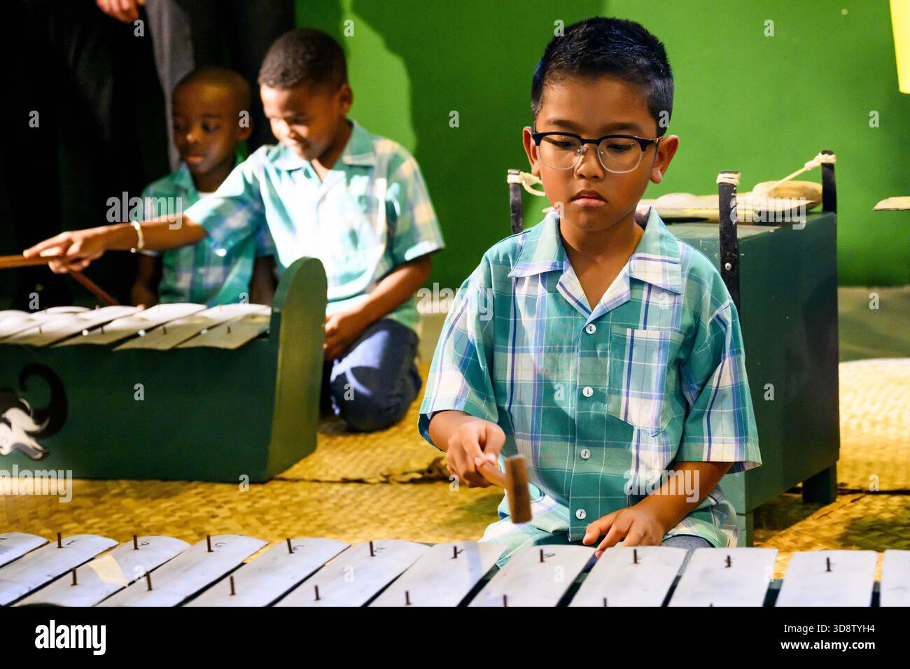 Paramaribo, The Netherlands, 2025-12-02 09:39:20 PARAMARIBO, December 2, 2025, Villa Zapakara. King Willem-Alexander and Queen Máxima are paying a state visit to the Republic of Suriname at the invitation of President Jennifer Geerlings-Simons. King Willem-Alexander and Queen Máxima are visiting Villa Zapakara, a foundation focused on young people and their development through art, culture, and education. PHOTO: NLBeeld/Patrick van Emst  Credit: NL Beeld / Patrick van Emst Stock Photo