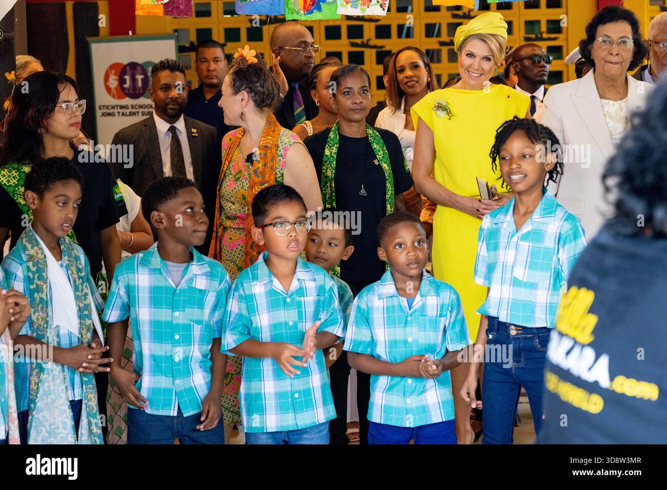Queen Maxima, President Jennifer Geerlings-Simons, Glenn Geerlings ...