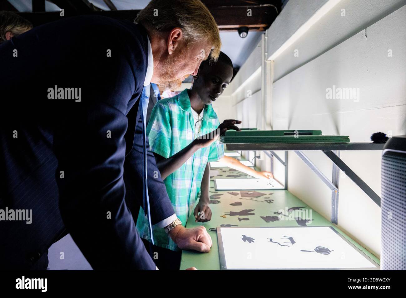 Paramaribo, The Netherlands, 2025-12-02 09:48:02 PARAMARIBO, December 2, 2025, Villa Zapakara. King Willem-Alexander and Queen Máxima are paying a state visit to the Republic of Suriname at the invitation of President Jennifer Geerlings-Simons. King Willem-Alexander and Queen Máxima are visiting Villa Zapakara, a foundation focused on young people and their development through art, culture, and education. PHOTO: NLBeeld/Patrick van Emst  Credit: NL Beeld / Patrick van Emst Stock Photo