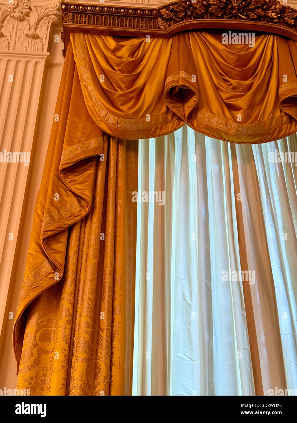 Drapes at the White House in Washington, DC - Smartphone Captured Stock Image