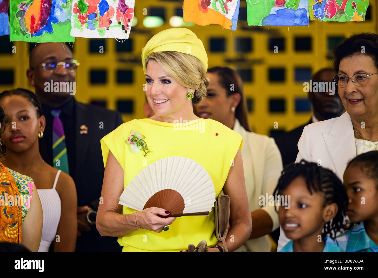 Paramaribo, The Netherlands, 2025-12-02 10:01:10 PARAMARIBO, December 2, 2025, Villa Zapakara. King Willem-Alexander and Queen Máxima are paying a state visit to the Republic of Suriname at the invitation of President Jennifer Geerlings-Simons. King Willem-Alexander and Queen Máxima are visiting Villa Zapakara, a foundation focused on young people and their development through art, culture, and education. PHOTO: NLBeeld/Patrick van Emst  Credit: NL Beeld / Patrick van Emst Stock Photo