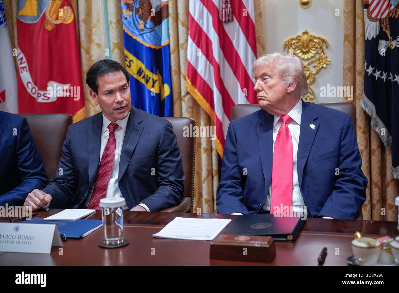 United States Secretary of State Marco Rubio makes remarks as US ...