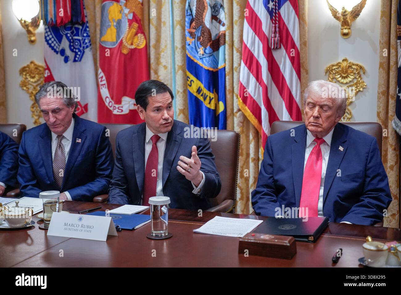 United States Secretary of State Marco Rubio makes remarks as US ...