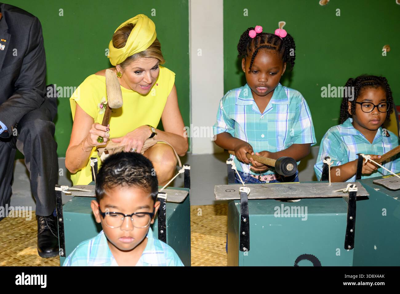 Paramaribo, The Netherlands, 2025-12-02 09:37:43 PARAMARIBO, December 2, 2025, Villa Zapakara. King Willem-Alexander and Queen Máxima are paying a state visit to the Republic of Suriname at the invitation of President Jennifer Geerlings-Simons. King Willem-Alexander and Queen Máxima are visiting Villa Zapakara, a foundation focused on young people and their development through art, culture, and education. PHOTO: NLBeeld/Patrick van Emst  Credit: NL Beeld / Patrick van Emst Stock Photo