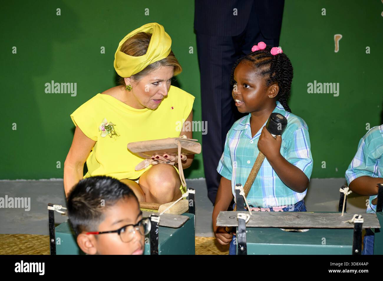 Paramaribo, The Netherlands, 2025-12-02 09:39:12 PARAMARIBO, December 2, 2025, Villa Zapakara. King Willem-Alexander and Queen Máxima are paying a state visit to the Republic of Suriname at the invitation of President Jennifer Geerlings-Simons. King Willem-Alexander and Queen Máxima are visiting Villa Zapakara, a foundation focused on young people and their development through art, culture, and education. PHOTO: NLBeeld/Patrick van Emst  Credit: NL Beeld / Patrick van Emst Stock Photo
