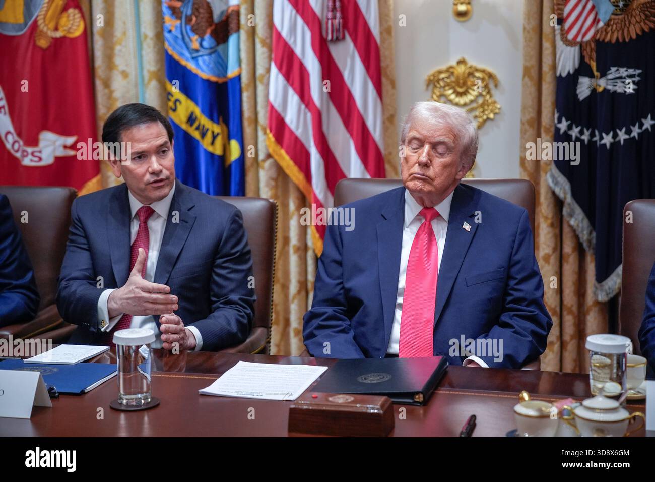 United States Secretary of State Marco Rubio makes remarks as US ...