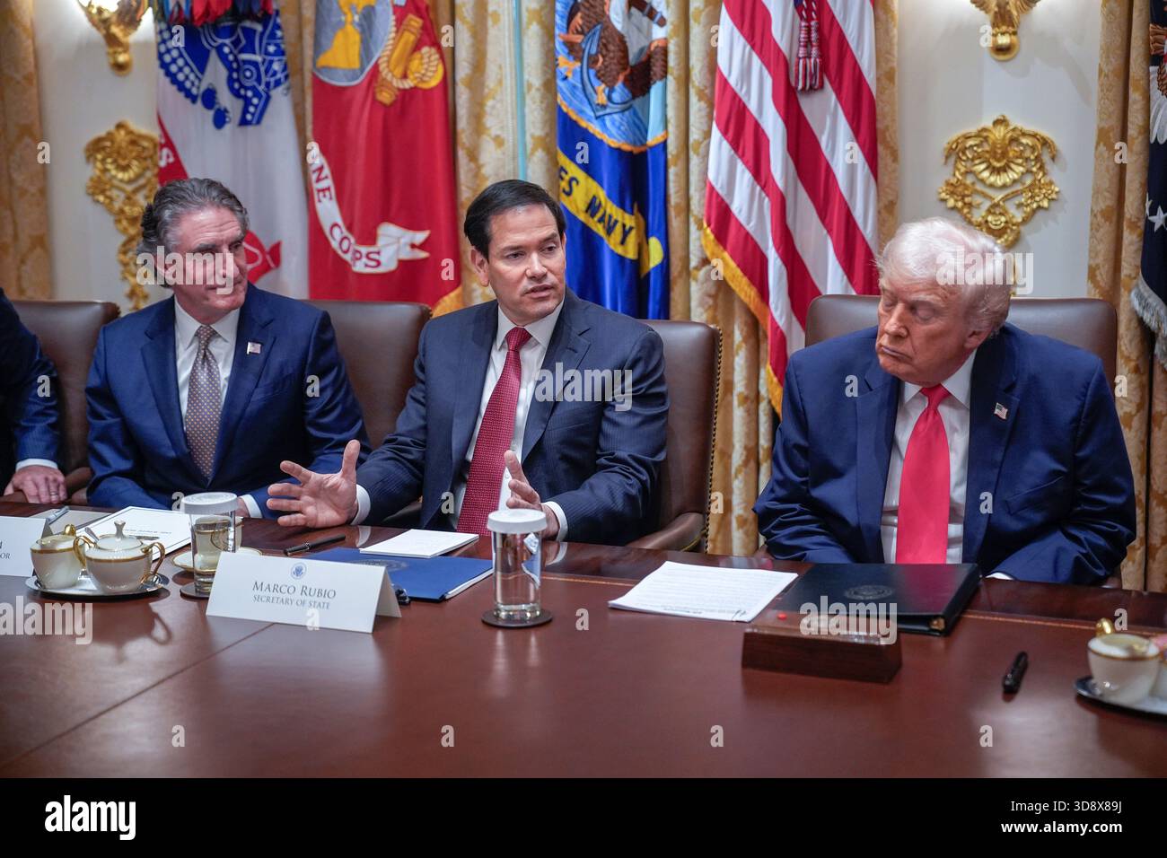 United States Secretary of State Marco Rubio makes remarks as US ...