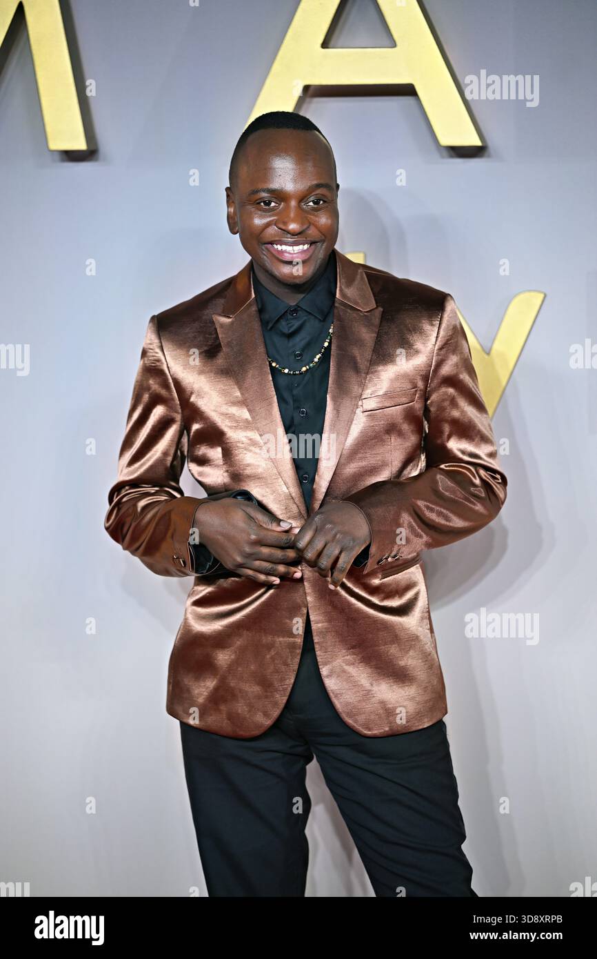 London, UK. 1st Dec, 2025. Will Njobvu at the 'Amadeus' World Premiere at ODEON Luxe Leicester Squar, London, England. (Photo by 李世惠/See Li/Picture Capital) Credit: See Li/Picture Capital/Alamy Live News Stock Photo