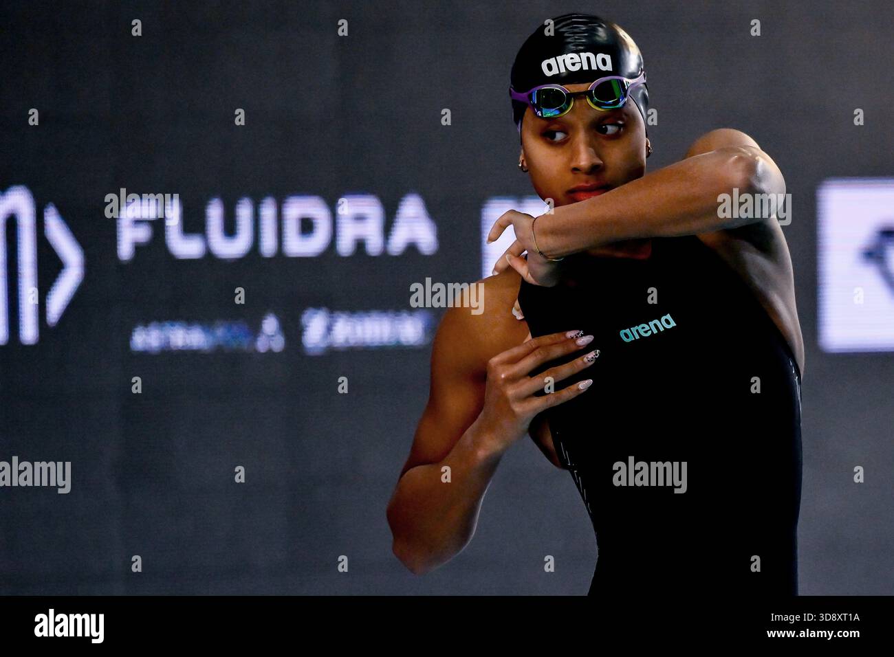 Lublin, Poland. 02nd Dec, 2025. Sara Curtis of Italy prepares to compete in the 50m. Butterfly Women semifinal during the European Short Course Swimming Championships at Aqua Lublin in Lublin (Poland), December 12, 2025Photo Andrea Masini/Deepbluemedia/Insidefoto Credit: Insidefoto/Alamy Live News Stock Photo