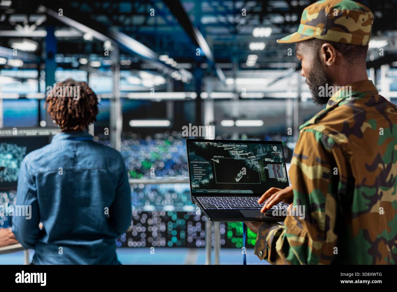 African american soldier using ai hi-res stock photography and images ...