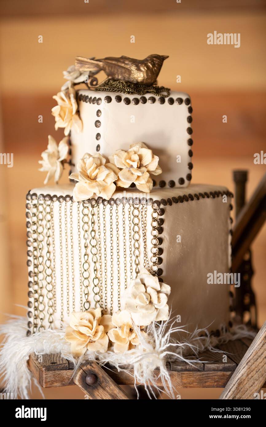 Non Traditional Wedding Cake Stock Photo