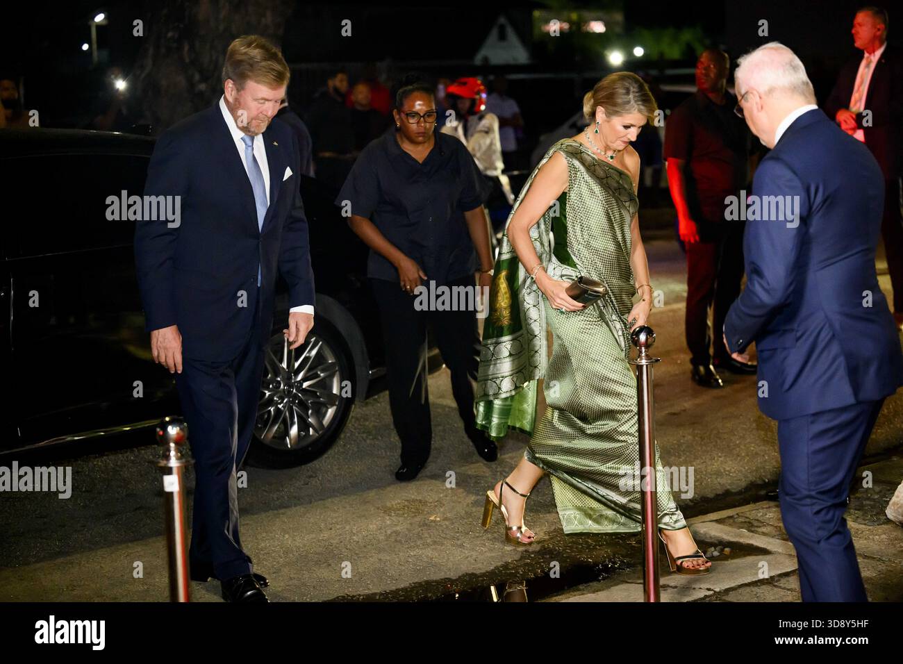 Paramaribo, The Netherlands, 2025-12-02 19:45:18 PARAMARIBO, December 2, 2025, Thalia Theater. King Willem-Alexander and Queen Máxima are paying a state visit to the Republic of Suriname at the invitation of President Jennifer Geerlings-Simons. As a token of appreciation for the hospitality extended, the Royal Couple is offering a cultural program. At the Thalia Theater, Sabrina Starke, a Dutch singer-songwriter of Surinamese descent, will sing her repertoire in collaboration with Surinamese artists. PHOTO: NLBeeld/Patrick van Emst  Credit: NL Beeld / Patrick van Emst Stock Photo