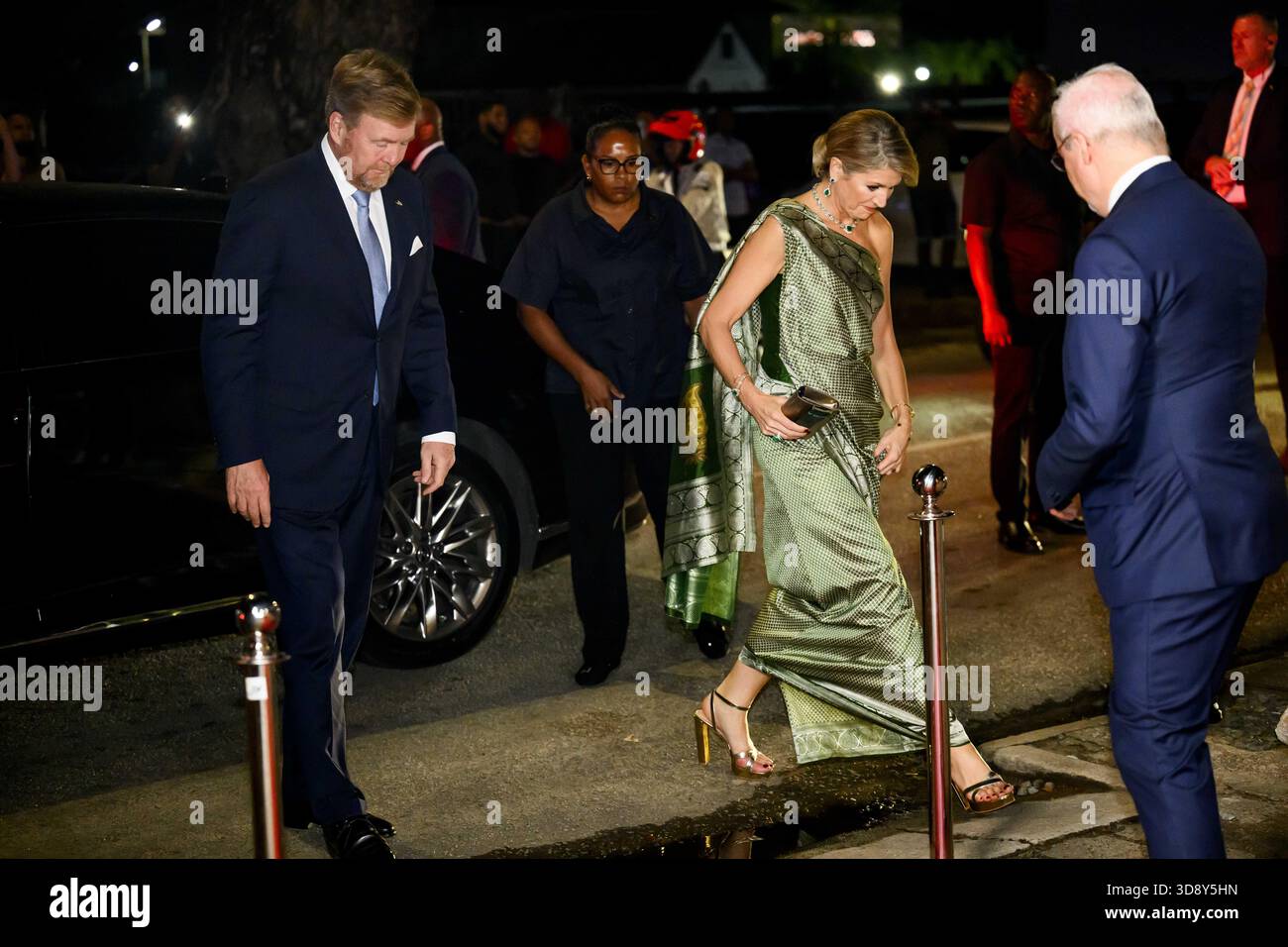 Paramaribo, The Netherlands, 2025-12-02 19:45:18 PARAMARIBO, December 2, 2025, Thalia Theater. King Willem-Alexander and Queen Máxima are paying a state visit to the Republic of Suriname at the invitation of President Jennifer Geerlings-Simons. As a token of appreciation for the hospitality extended, the Royal Couple is offering a cultural program. At the Thalia Theater, Sabrina Starke, a Dutch singer-songwriter of Surinamese descent, will sing her repertoire in collaboration with Surinamese artists. PHOTO: NLBeeld/Patrick van Emst  Credit: NL Beeld / Patrick van Emst Stock Photo