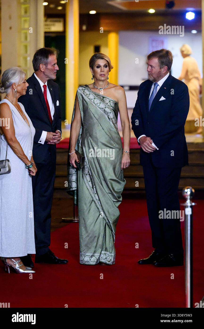 Paramaribo, The Netherlands, 2025-12-02 19:50:11 PARAMARIBO, December 2, 2025, Thalia Theater. King Willem-Alexander and Queen Máxima are paying a state visit to the Republic of Suriname at the invitation of President Jennifer Geerlings-Simons. As a token of appreciation for the hospitality extended, the Royal Couple is offering a cultural program. At the Thalia Theater, Sabrina Starke, a Dutch singer-songwriter of Surinamese descent, will sing her repertoire in collaboration with Surinamese artists. PHOTO: NLBeeld/Patrick van Emst  Credit: NL Beeld / Patrick van Emst Stock Photo