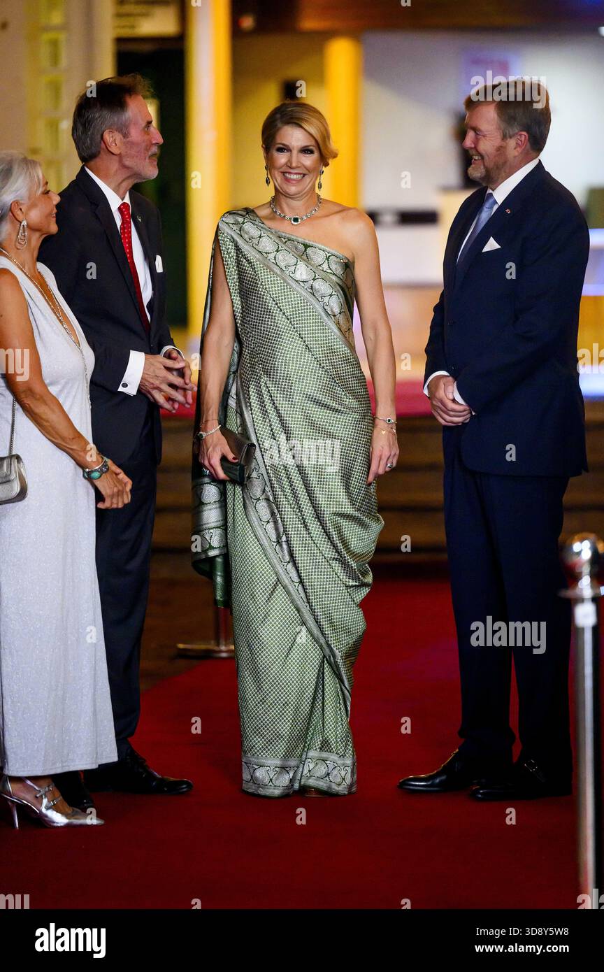 Paramaribo, The Netherlands, 2025-12-02 19:50:28 PARAMARIBO, December 2, 2025, Thalia Theater. King Willem-Alexander and Queen Máxima are paying a state visit to the Republic of Suriname at the invitation of President Jennifer Geerlings-Simons. As a token of appreciation for the hospitality extended, the Royal Couple is offering a cultural program. At the Thalia Theater, Sabrina Starke, a Dutch singer-songwriter of Surinamese descent, will sing her repertoire in collaboration with Surinamese artists. PHOTO: NLBeeld/Patrick van Emst  Credit: NL Beeld / Patrick van Emst Stock Photo