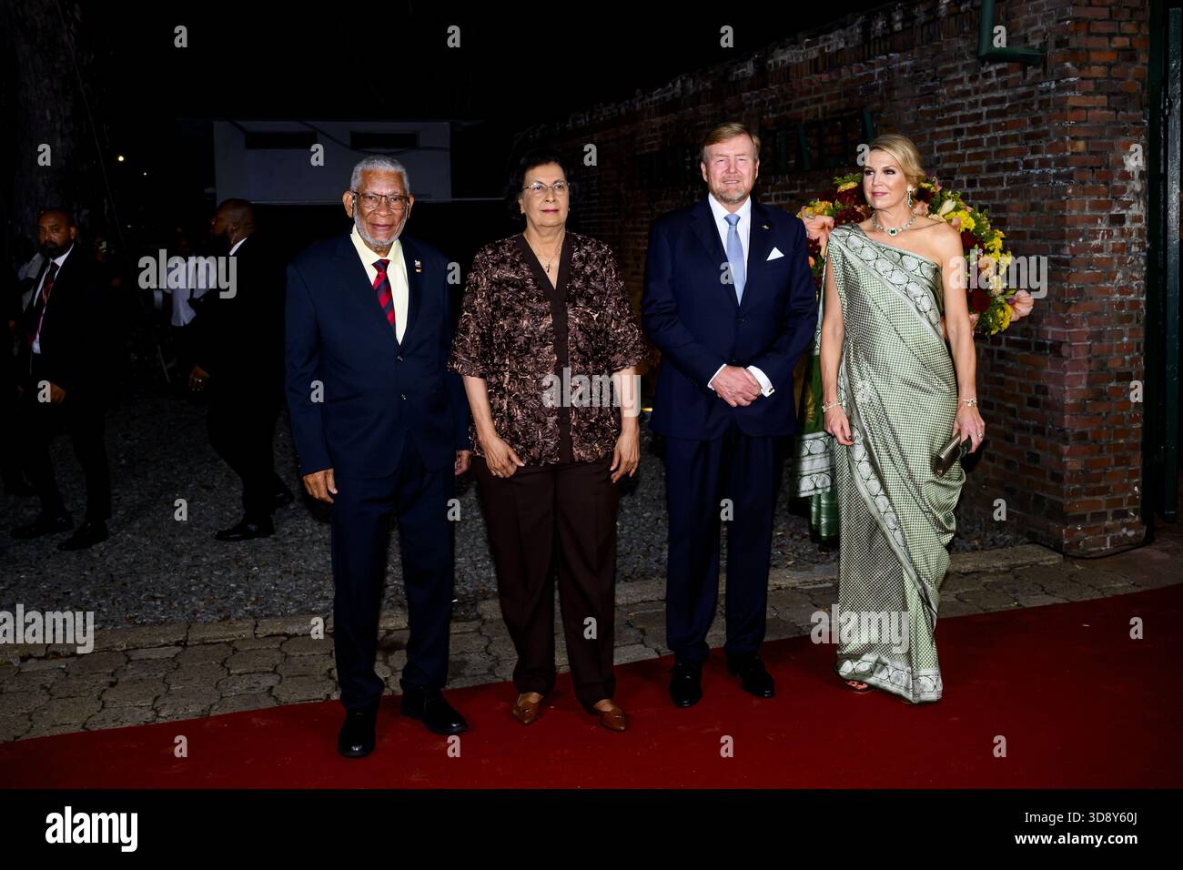 Paramaribo, The Netherlands, 2025-12-02 19:53:43 PARAMARIBO, December 2, 2025, Thalia Theater. King Willem-Alexander and Queen Máxima are paying a state visit to the Republic of Suriname at the invitation of President Jennifer Geerlings-Simons. As a token of appreciation for the hospitality extended, the Royal Couple is offering a cultural program. At the Thalia Theater, Sabrina Starke, a Dutch singer-songwriter of Surinamese descent, will sing her repertoire in collaboration with Surinamese artists. PHOTO: NLBeeld/Patrick van Emst  Credit: NL Beeld / Patrick van Emst Stock Photo