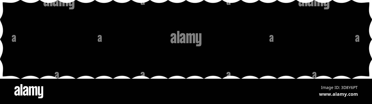 Wavy Rectangular Label Rectangle shape with wavy edges. Geometric form with undulating borders ...