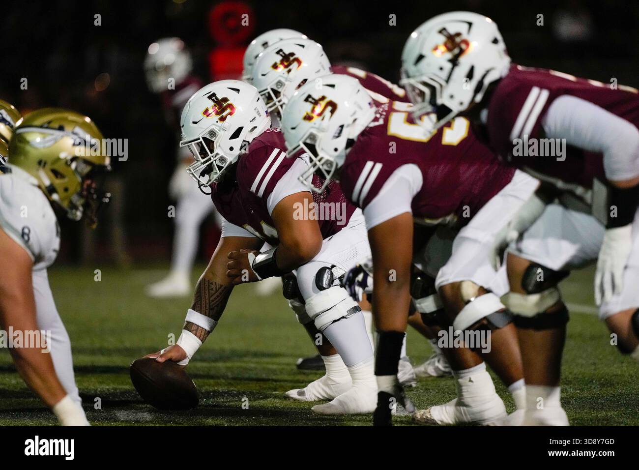 The JSerra Lions during a CIF high school football game against St ...