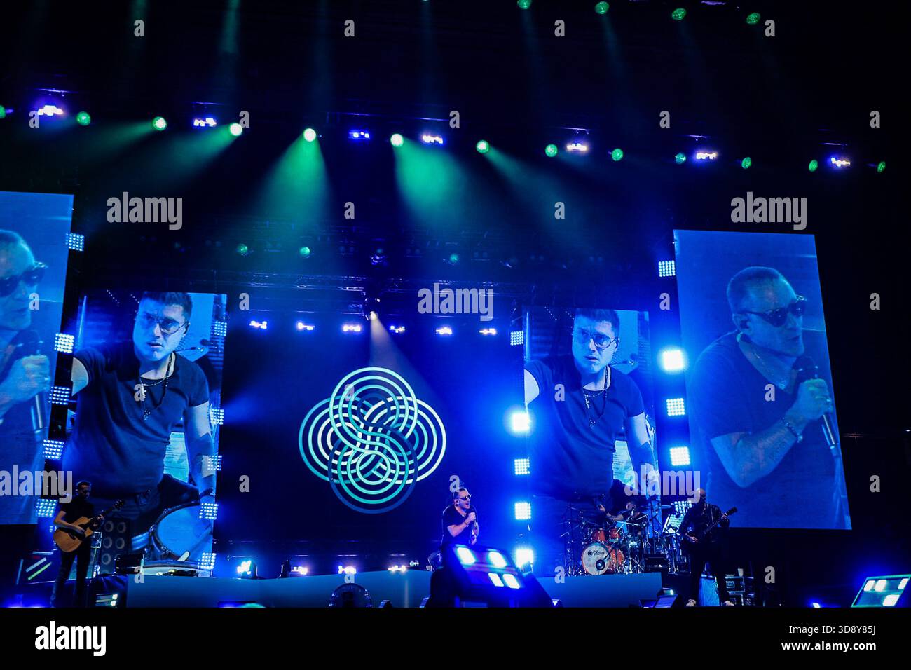 The italian band MODA' during the concert in Turin during the Music ...