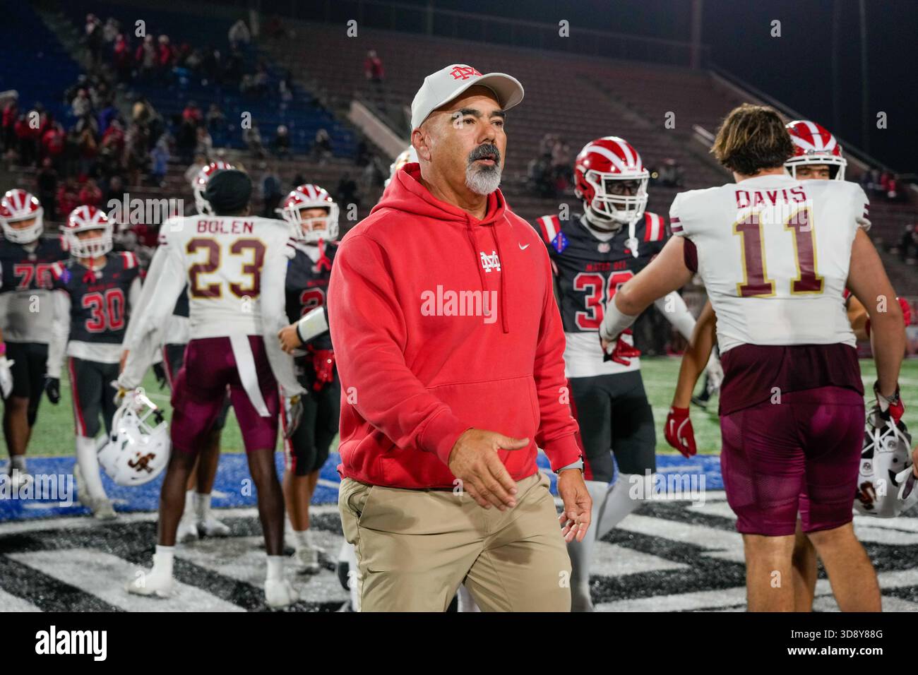 Mater Dei Monarchs head coach Raul Lara after a CIF high school ...