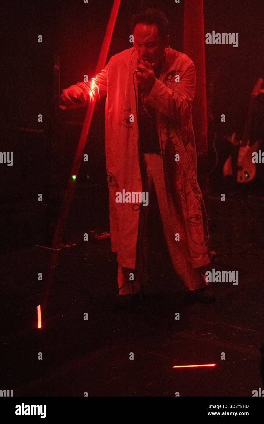 London, UK, 2nd December 2025, Mountains and Seas – Song of Today 山海 · 今日之歌, is inspired by the rich narrative of the 4th-century BCE text The Classic of Mountains and Seas and its fantastical compilation of myths, beasts, heroes, folklore and landscapes. Using this connection between myth, nature and scientific thought as its inspiration, the show explores 21st century issues of climate crisis, activism and rising global fascism. On at the Omnibus Theatre in Clapham from 2nd till 6th December 2026., Andrew Lalchan Photography/Alamy Live News Stock Photo