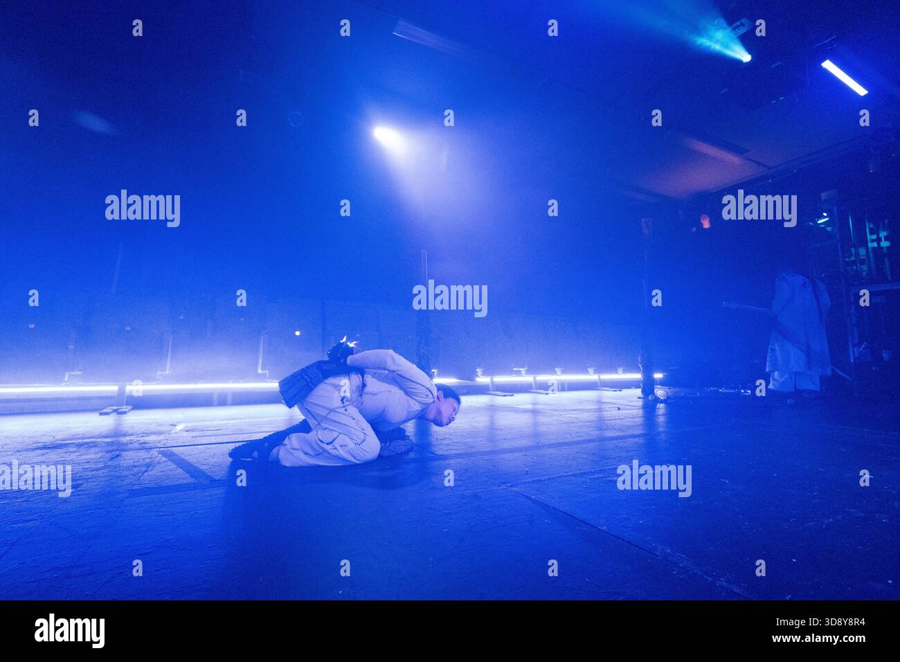 London, UK, 2nd December 2025, Mountains and Seas – Song of Today 山海 · 今日之歌, is inspired by the rich narrative of the 4th-century BCE text The Classic of Mountains and Seas and its fantastical compilation of myths, beasts, heroes, folklore and landscapes. Using this connection between myth, nature and scientific thought as its inspiration, the show explores 21st century issues of climate crisis, activism and rising global fascism. On at the Omnibus Theatre in Clapham from 2nd till 6th December 2026., Andrew Lalchan Photography/Alamy Live News Stock Photo