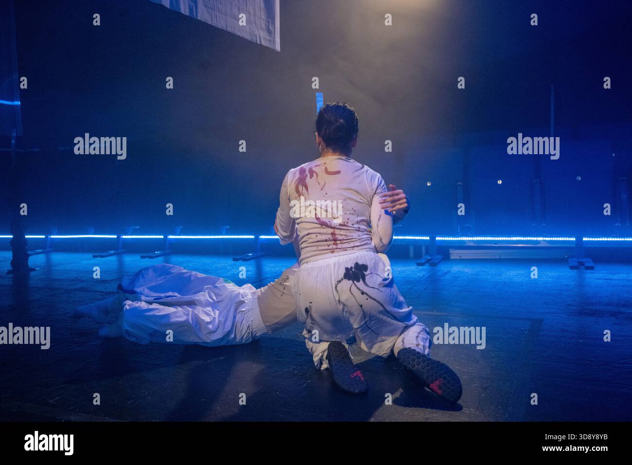 London, UK, 2nd December 2025, Mountains and Seas – Song of Today 山海 · 今日之歌, is inspired by the rich narrative of the 4th-century BCE text The Classic of Mountains and Seas and its fantastical compilation of myths, beasts, heroes, folklore and landscapes. Using this connection between myth, nature and scientific thought as its inspiration, the show explores 21st century issues of climate crisis, activism and rising global fascism. On at the Omnibus Theatre in Clapham from 2nd till 6th December 2026., Andrew Lalchan Photography/Alamy Live News Stock Photo