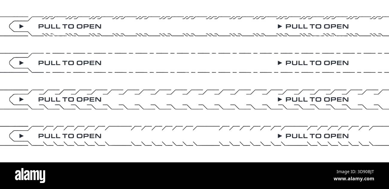 Torn perforated box Stock Vector Images - Alamy