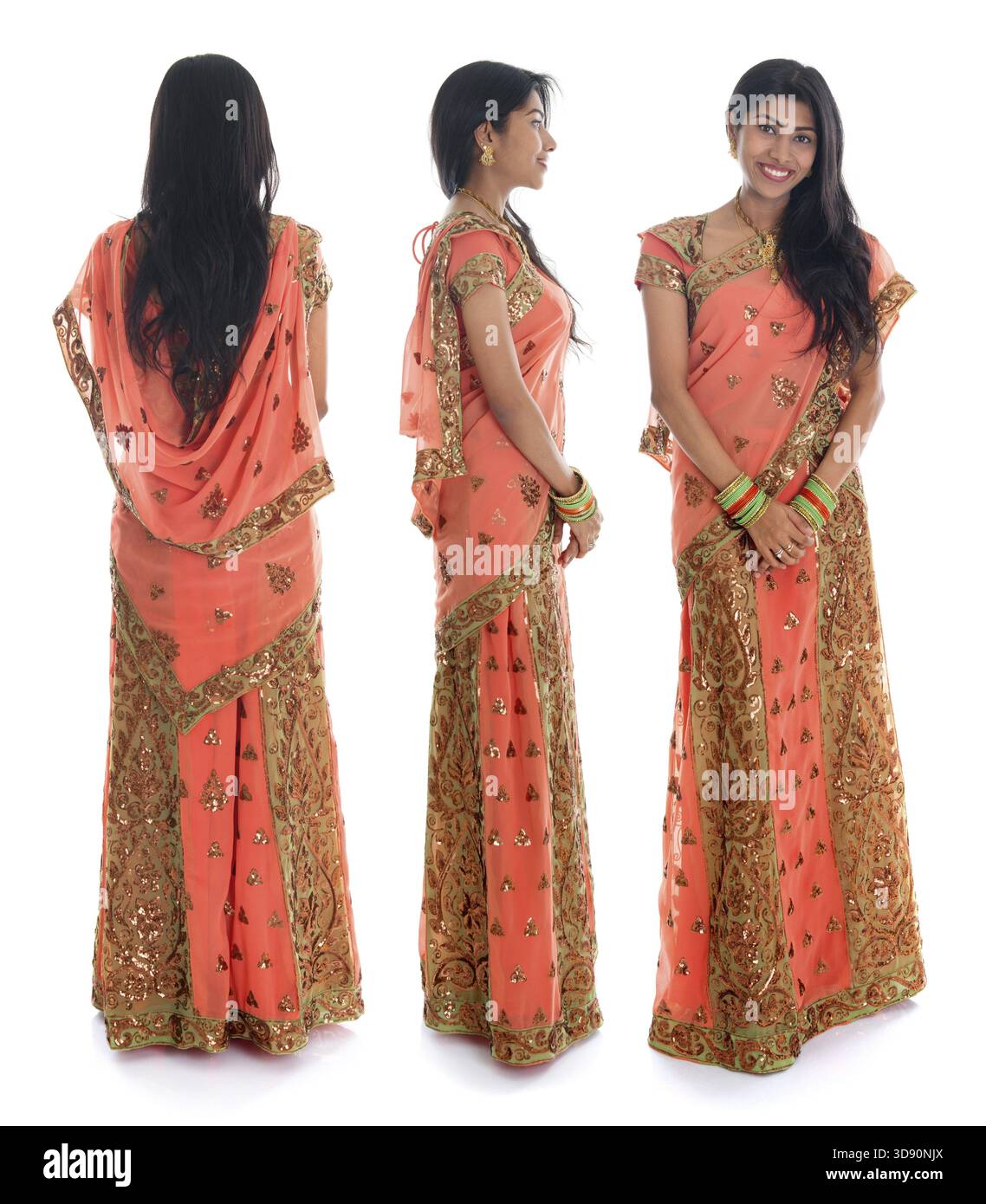 Indian woman side on traditional Cut Out Stock Images & Pictures - Alamy
