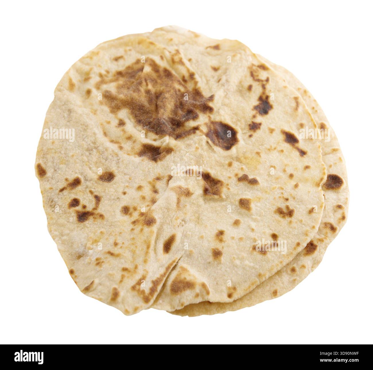 Pure White Roti Chapatti roti isolated on white background Stock Photo - Alamy
