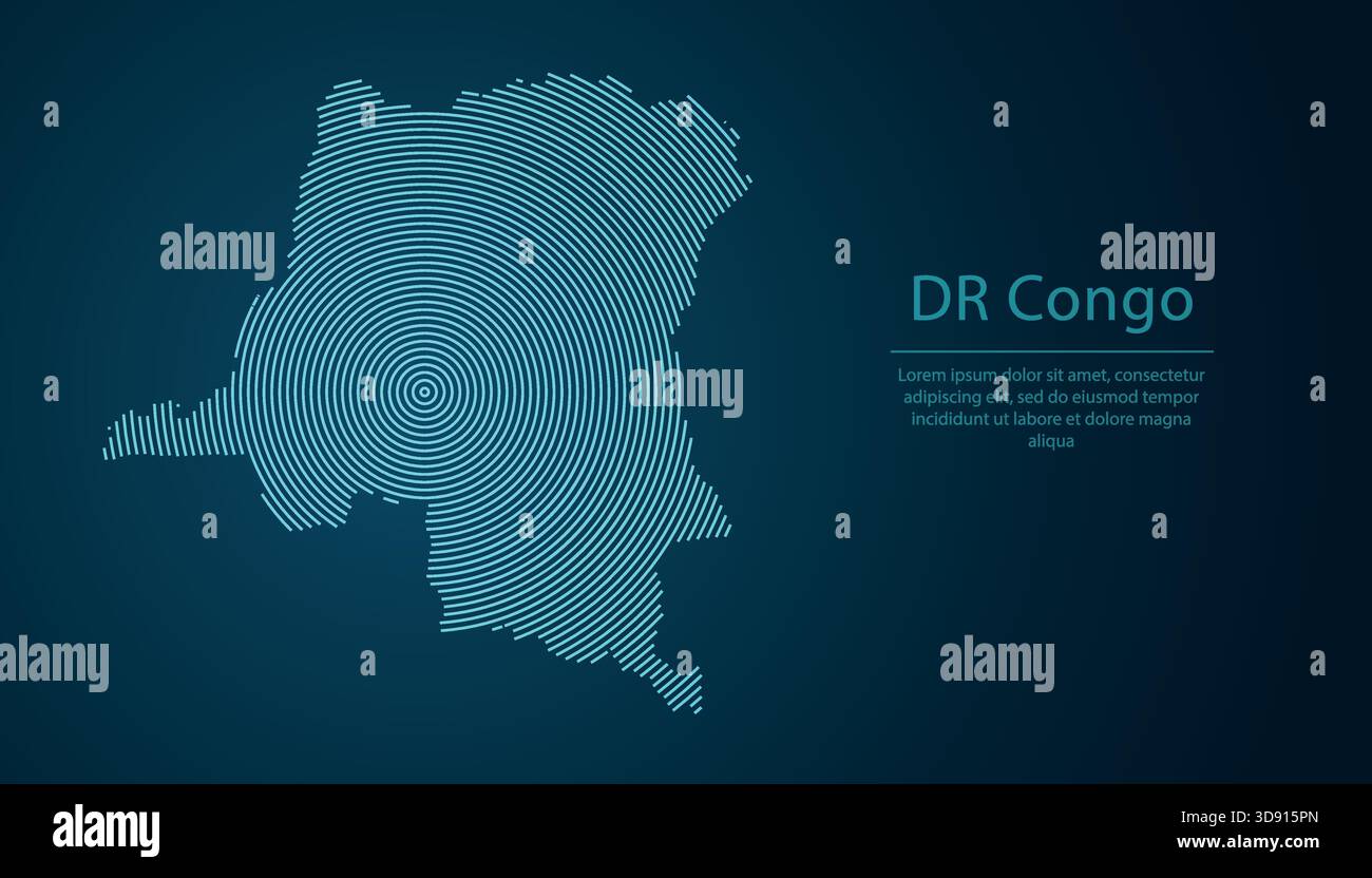 Dr congo vector outline map hi-res stock photography and images - Alamy