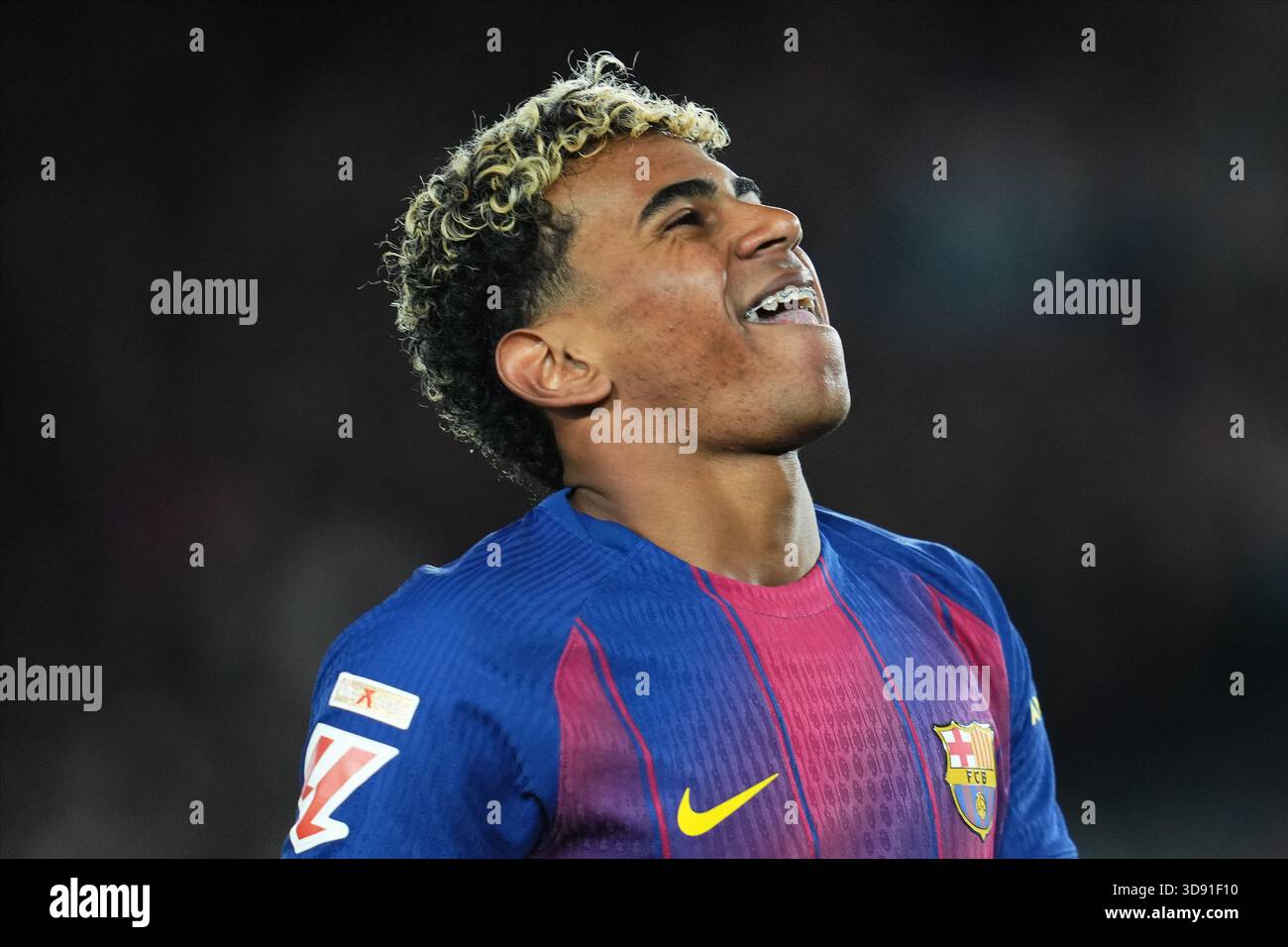 Barcelona, Spain. 03rd Dec, 2025. during the La Liga EA Sports match between FC Barcelona and Atletico de Madrid played at Spotify Camp Nou Stadium on December 2 2025 in Barcelona, Spain. (Photo by Bagu Blanco/PRESSIN)Lamine Yamal of FC Barcelona Credit: PRESSINPHOTO SPORTS AGENCY/Alamy Live News Stock Photo