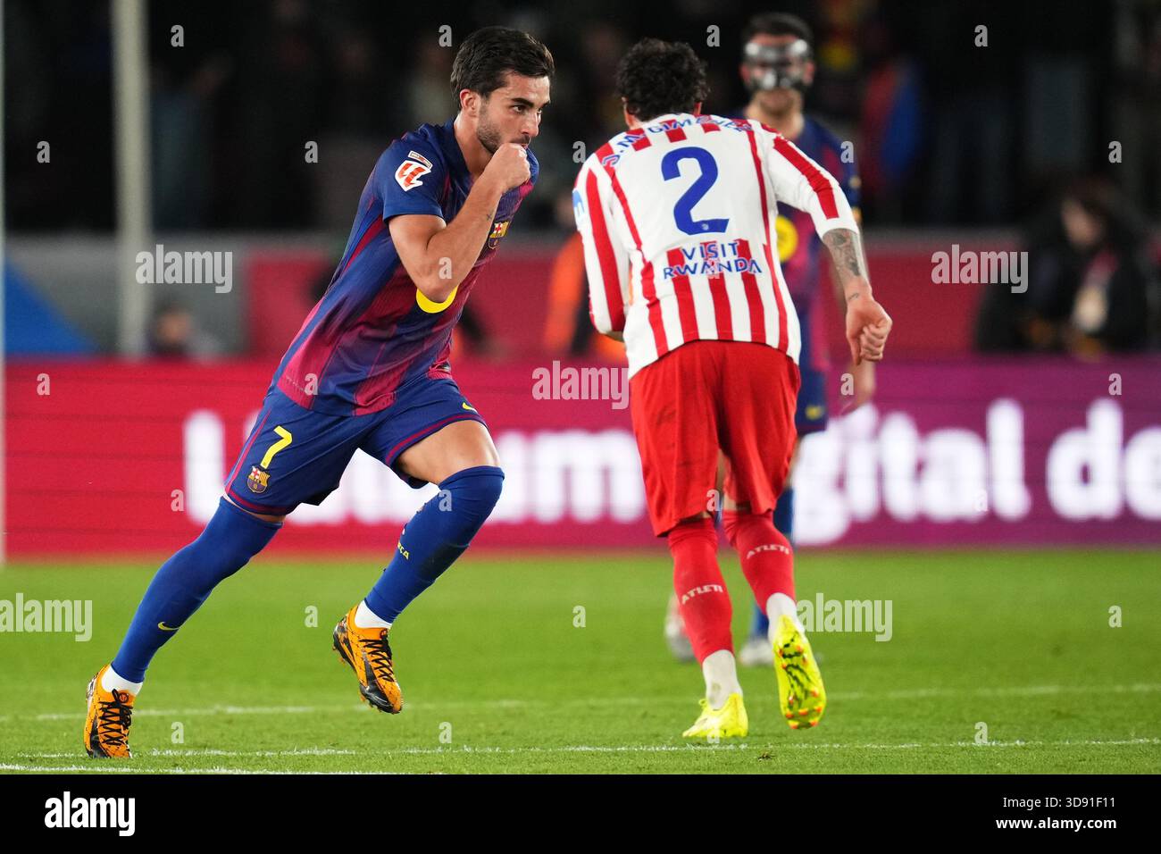 Barcelona, Spain. 03rd Dec, 2025. during the La Liga EA Sports match between FC Barcelona and Atletico de Madrid played at Spotify Camp Nou Stadium on December 2 2025 in Barcelona, Spain. (Photo by Bagu Blanco/PRESSIN)Ferran Torres of FC Barcelona celebrates the 3-1 Credit: PRESSINPHOTO SPORTS AGENCY/Alamy Live News Stock Photo