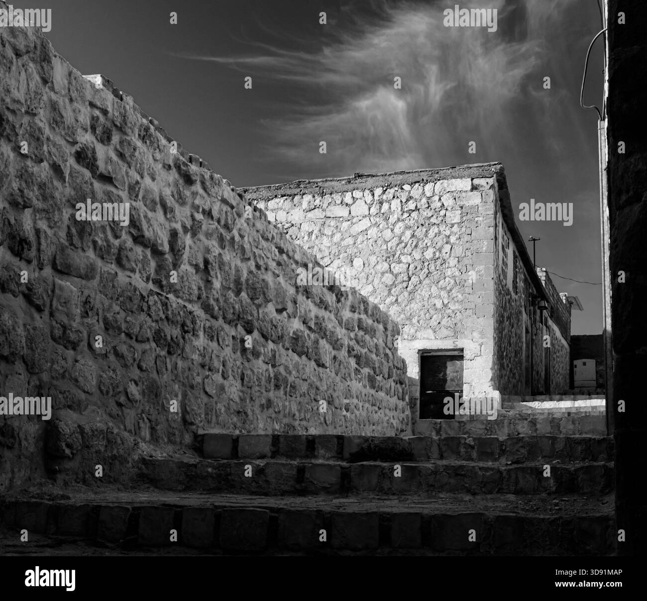 Ancient sandstone walls Black and White Stock Photos & Images - Alamy