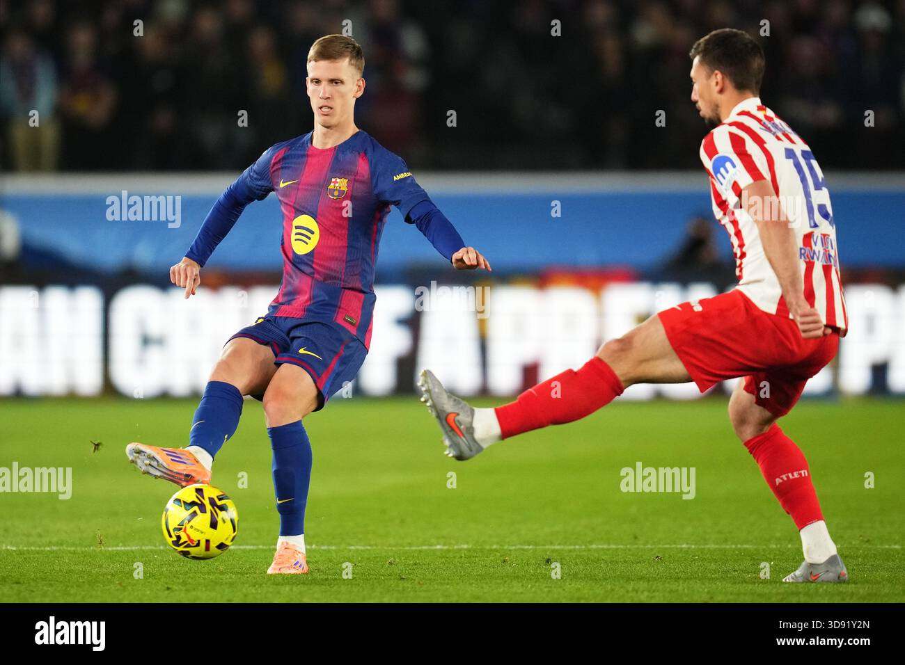 Barcelona, Spain. 03rd Dec, 2025. Dani Olmo of FC Barcelona during the La Liga EA Sports match between FC Barcelona and Atletico de Madrid played at Spotify Camp Nou Stadium on December 2 2025 in Barcelona, Spain. (Photo by Bagu Blanco/PRESSIN) Credit: PRESSINPHOTO SPORTS AGENCY/Alamy Live News Stock Photo