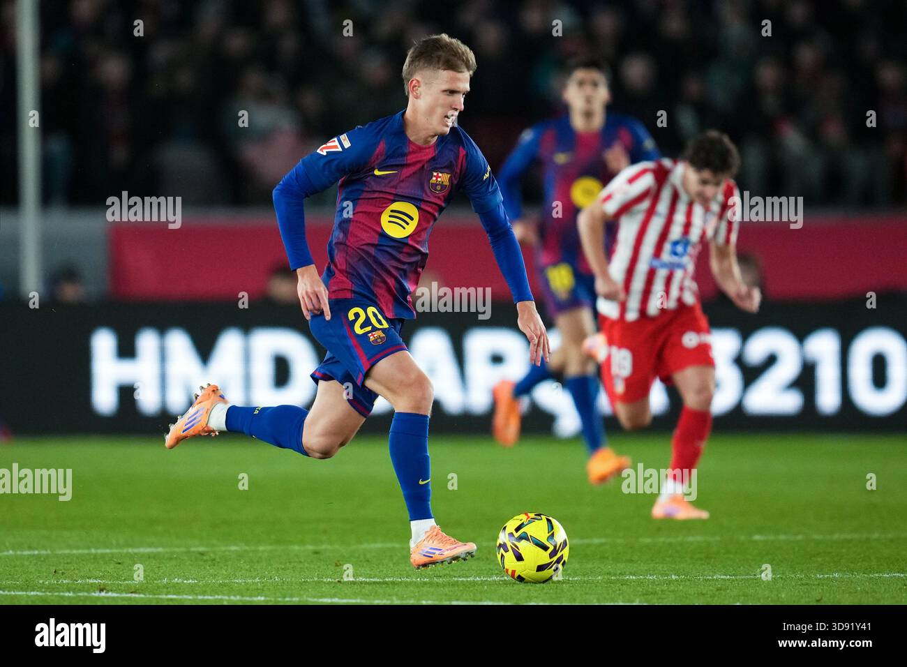 Barcelona, Spain. 03rd Dec, 2025. Dani Olmo of FC Barcelona during the La Liga EA Sports match between FC Barcelona and Atletico de Madrid played at Spotify Camp Nou Stadium on December 2 2025 in Barcelona, Spain. (Photo by Bagu Blanco/PRESSIN) Credit: PRESSINPHOTO SPORTS AGENCY/Alamy Live News Stock Photo