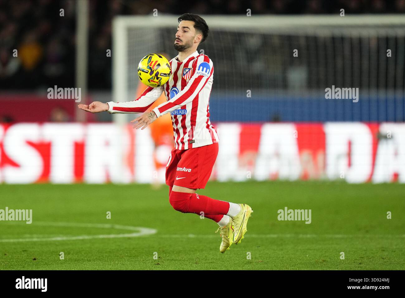 Barcelona, Spain. 03rd Dec, 2025. Alex Baena of Atletico de Madrid during the La Liga EA Sports match between FC Barcelona and Atletico de Madrid played at Spotify Camp Nou Stadium on December 2 2025 in Barcelona, Spain. (Photo by Bagu Blanco/PRESSIN) Credit: PRESSINPHOTO SPORTS AGENCY/Alamy Live News Stock Photo
